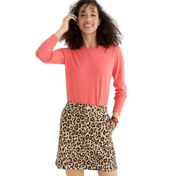 ⭐J Crew Organic Cotton Crop Tee Coral XS CLOSET CLEAR OUT - Picture 3 of 12